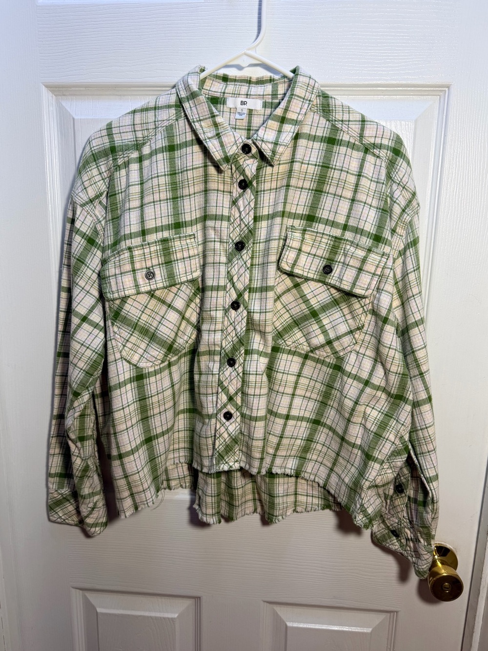 BP Green Plaid Button-Up Shirt